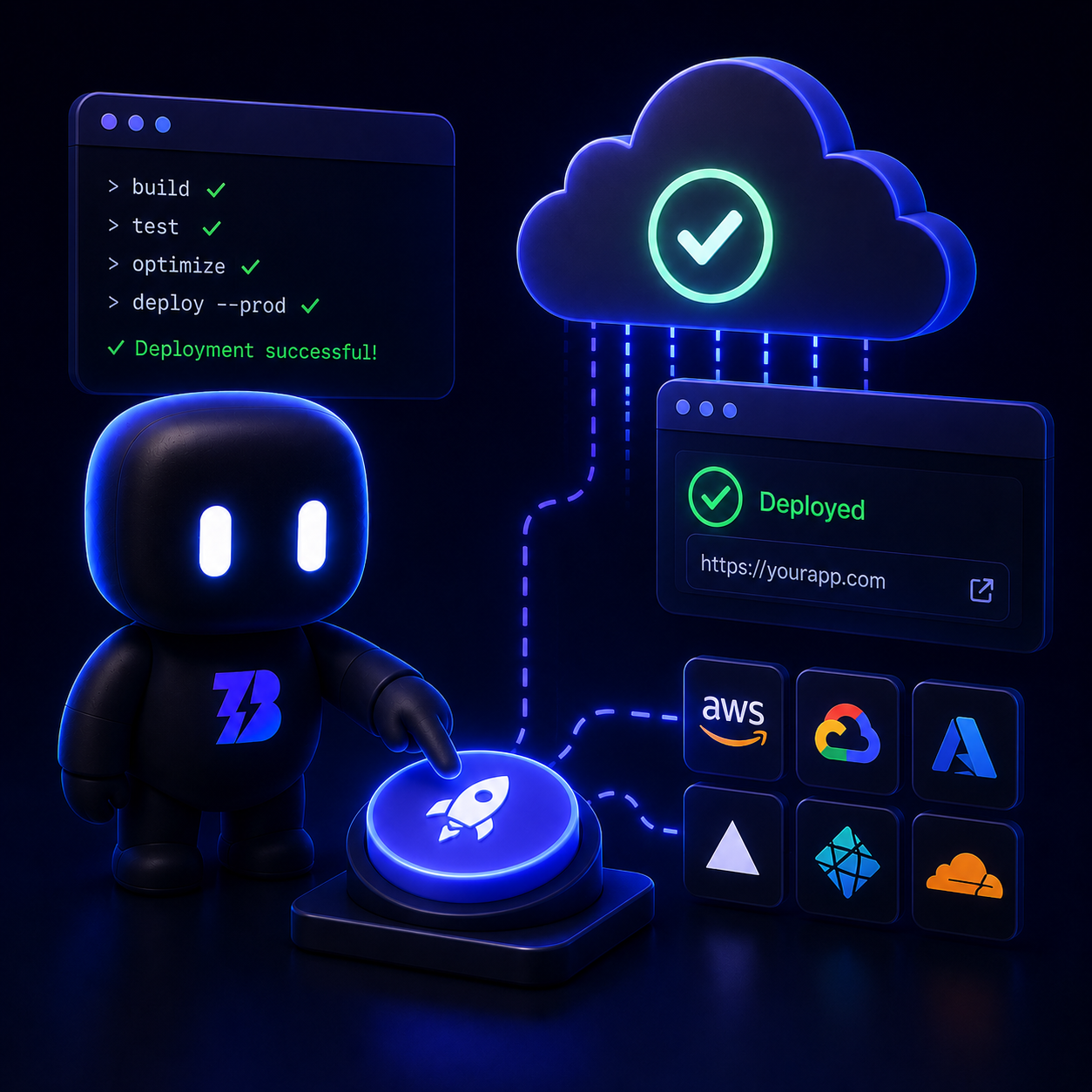 Sandbox environment preview before production deploy.